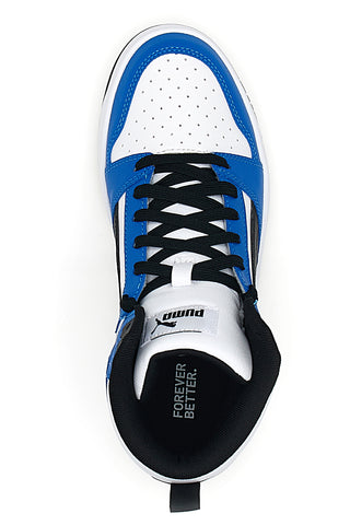 Sneakers Bianche e Blu Mid-Cut Puma Rebound V6 Mid Jr