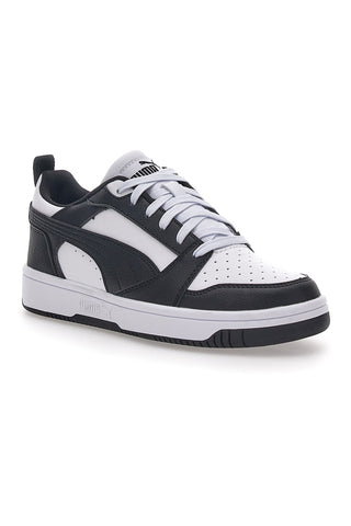 Sneakers Bianche e Nere Con Stringa Laterale Puma Rebound V6 LO JR