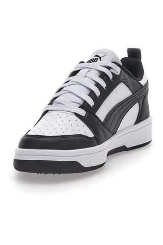 Sneakers Bianche e Nere Con Stringa Laterale Puma Rebound V6 LO JR