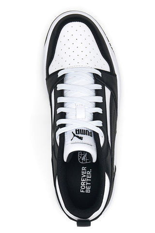 Sneakers Bianche e Nere Con Stringa Laterale Puma Rebound V6 LO JR