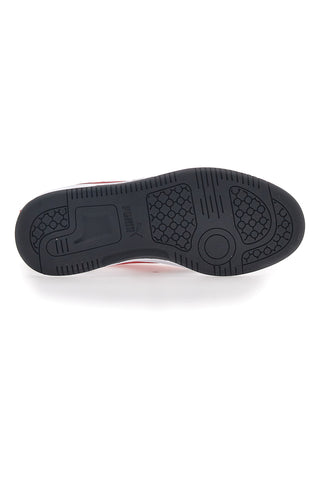 Sneakers Bianche Con Stringa Rossa Laterale Puma Rebound V6 LO JR