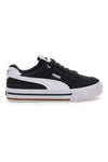Schwarze und weiße Segeltuchsneaker Puma Court Classic Vulc Fs Jr