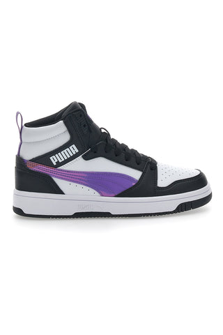 Sneakers Alte Bianche e Nere da Ragazzi Puma Rebound V6 Mid Deep Dive JR