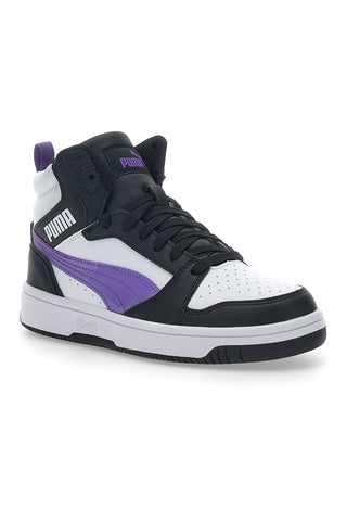 Puma Rebound V6 Mid Deep Dive JR Hohe Turnschuhe für Jungen in Weiß und Schwarz
