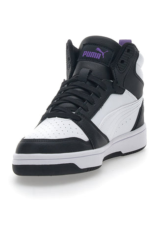 Puma Rebound V6 Mid Deep Dive JR Hohe Turnschuhe für Jungen in Weiß und Schwarz