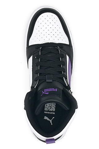 Puma Rebound V6 Mid Deep Dive JR Hohe Turnschuhe für Jungen in Weiß und Schwarz