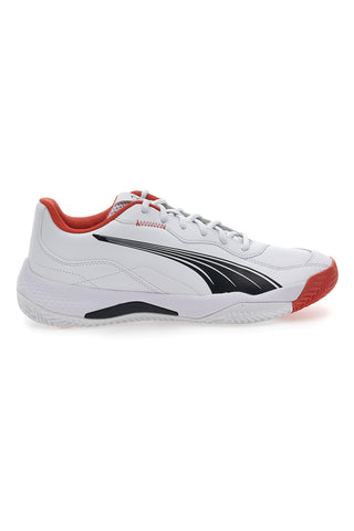 Puma Nova Smash Herren-Padelschuhe in Weiß und Rot
