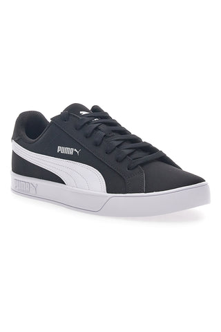 Puma Smash Vulc Schwarze Turnschuhe mit Schnürsenkeln