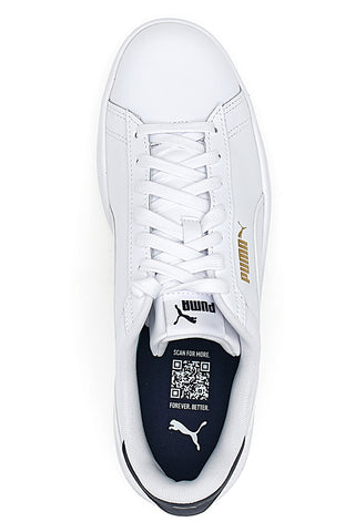 Puma Smash 3.0 L Weiße Turnschuhe mit Schnürsenkeln