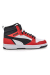 Puma Rebound V6 Mid-Cut-Sneaker in Rot und Schwarz