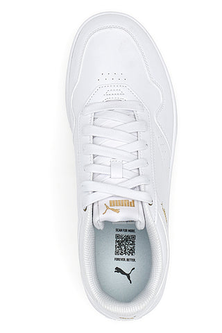 Weiße Chasuble-Sneaker mit Puma Court Classic-Schnürsenkeln