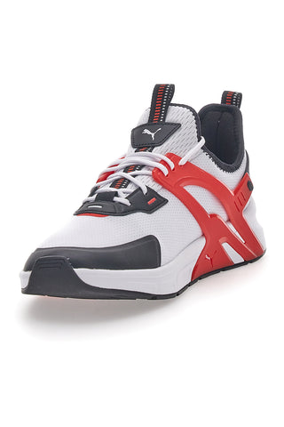 Weiße Sneakers mit roten und schwarzen Details Puma Pacer +