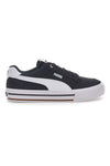 Schwarz-weiße Canvas-Sneaker Puma Court Classic Vulc Fs