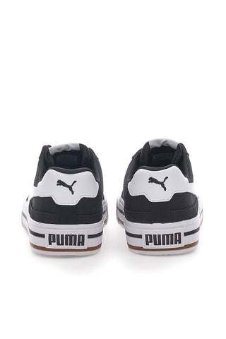 Schwarz-weiße Canvas-Sneaker Puma Court Classic Vulc Fs