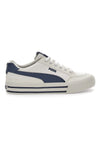 Weiße Puma-Sneaker „Court Classic Vulc FS“ für Herren mit blauen Details