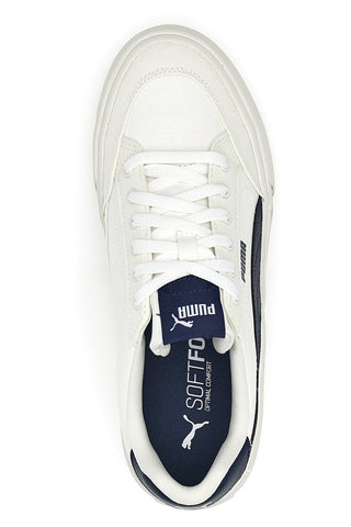 Weiße Puma-Sneaker „Court Classic Vulc FS“ für Herren mit blauen Details