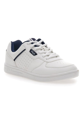 Weiße Sneakers mit blauem Profil Fila Court Teens