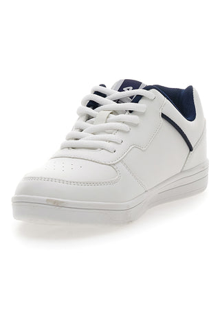 Weiße Sneakers mit blauem Profil Fila Court Teens