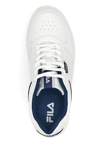 Weiße Sneakers mit blauem Profil Fila Court Teens