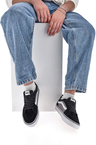 Schwarze Skate-Sneaker mit Schnürsenkeln von Vans Filmore