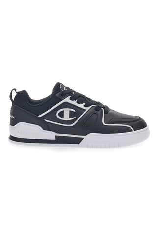 Schwarz-weiße Champion 3 Point Low Sneakers