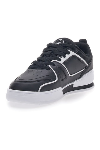 Schwarz-weiße Champion 3 Point Low Sneakers