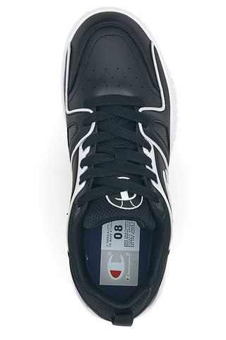 Schwarz-weiße Champion 3 Point Low Sneakers