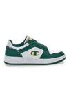 Weiße und grüne Champion Rebound 2.0 Low-Sneaker