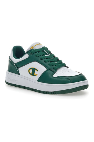 Weiße und grüne Champion Rebound 2.0 Low-Sneaker