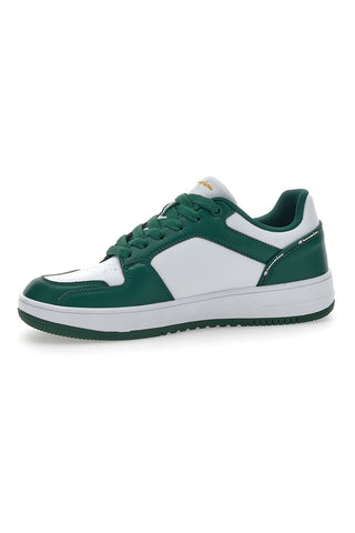 Weiße und grüne Champion Rebound 2.0 Low-Sneaker