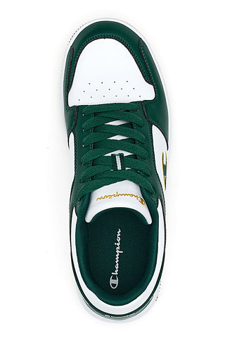 Weiße und grüne Champion Rebound 2.0 Low-Sneaker