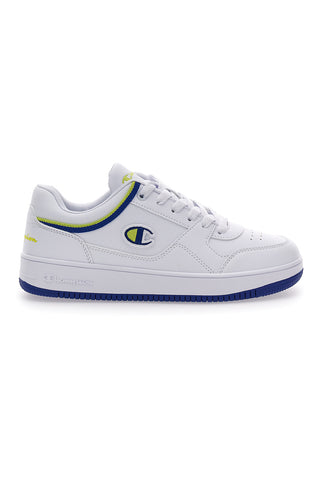 Sneakers Bianche e Con Suola Blu Champion Rebound Low B Gs