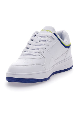Weiße Turnschuhe mit blauer Sohle Champion Rebound Low B Gs