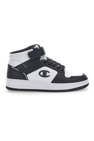 Sneakers Bianche e Nere Alte Champion Rebound 2.0 Mid B GS