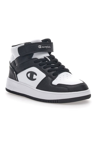 Sneakers Bianche e Nere Alte Champion Rebound 2.0 Mid B GS