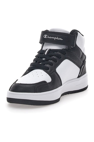 Sneakers Bianche e Nere Alte Champion Rebound 2.0 Mid B GS