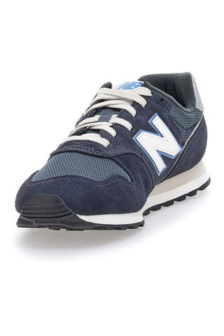 Blaue Eclipse-Sneaker mit Echtledereinsätzen New Balance 373