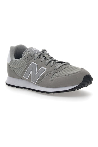 Graue New Balance 500-Sneaker mit Schnürsenkeln