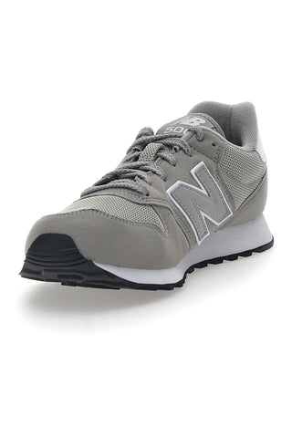 Graue New Balance 500-Sneaker mit Schnürsenkeln