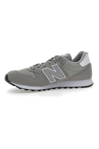 Graue New Balance 500-Sneaker mit Schnürsenkeln