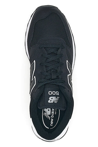 New Balance 500 Schwarze Turnschuhe mit Schnürsenkeln