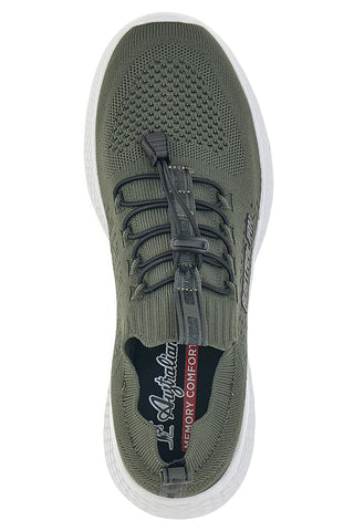 Australische gestrickte Militärgrün-Sneaker AU24M512