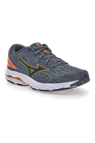 Graue Laufschuhe mit seitlichem Logo Mizuno Wave Prodigy 5