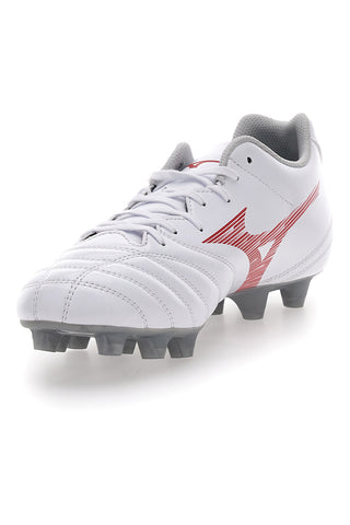Weiße und rote Mizuno Monarcida Neo III Select Fußballschuhe
