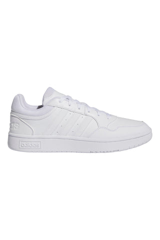 Weiße Turnschuhe mit Schnürsenkeln Adidas Hoops 3.0