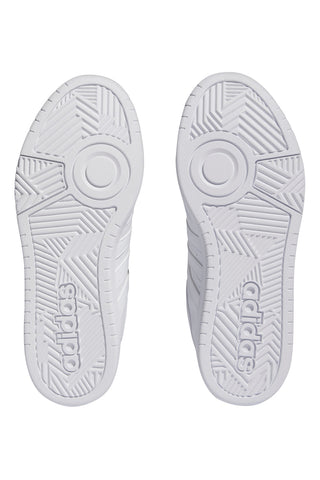 Weiße Turnschuhe mit Schnürsenkeln Adidas Hoops 3.0