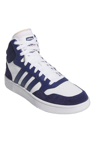 Sneakers Bianche e Blu Adidas Hoops 3 Mid
