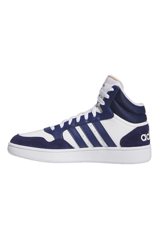 Sneakers Bianche e Blu Adidas Hoops 3 Mid