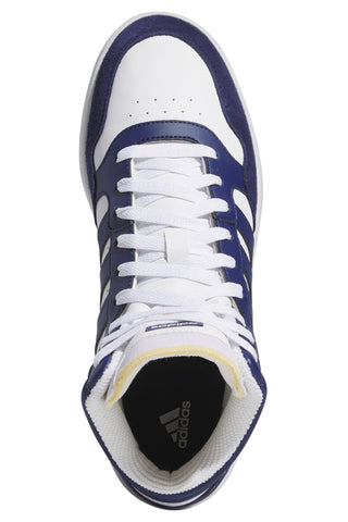 Sneakers Bianche e Blu Adidas Hoops 3 Mid