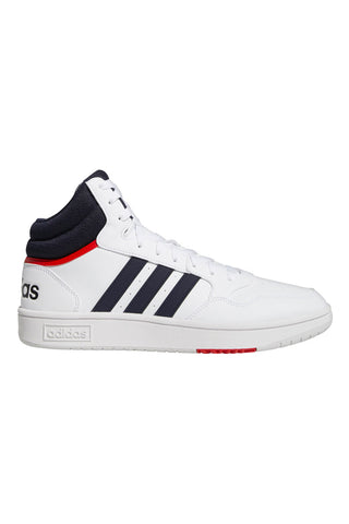 Sneakers Bianche Alte con Lacci Adidas Hoops 3.0 Mid